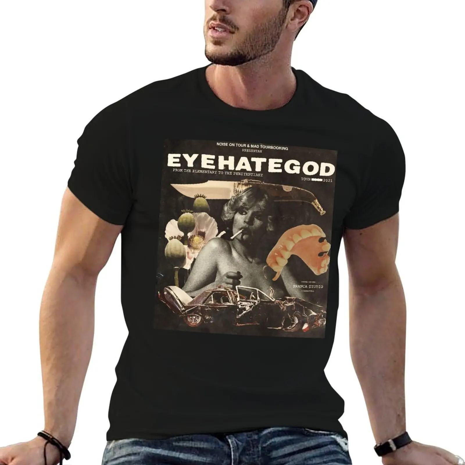 

Trieye Show a history of Band World Tour 2021 T-Shirt cotton t shirts man 100% funny t shirts dark humor T-Shirt