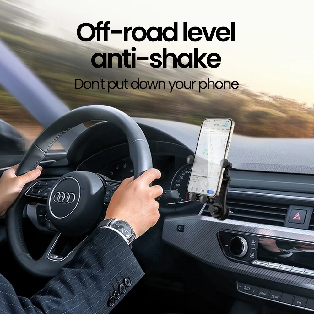 360 °   Supporto per telefono per auto a gravità con rotazione Presa d'aria Supporto per telefono telescopico per IPhone 15 14 Xiaomi Samsung Telefono per auto universale