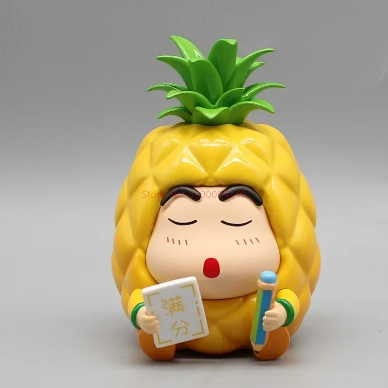 10cm Anime Figure Crayon Pineapple Fruit Series Figurines Kawaii Q Version Pvc Model Statue Car Ornaments Toys For Children Gift