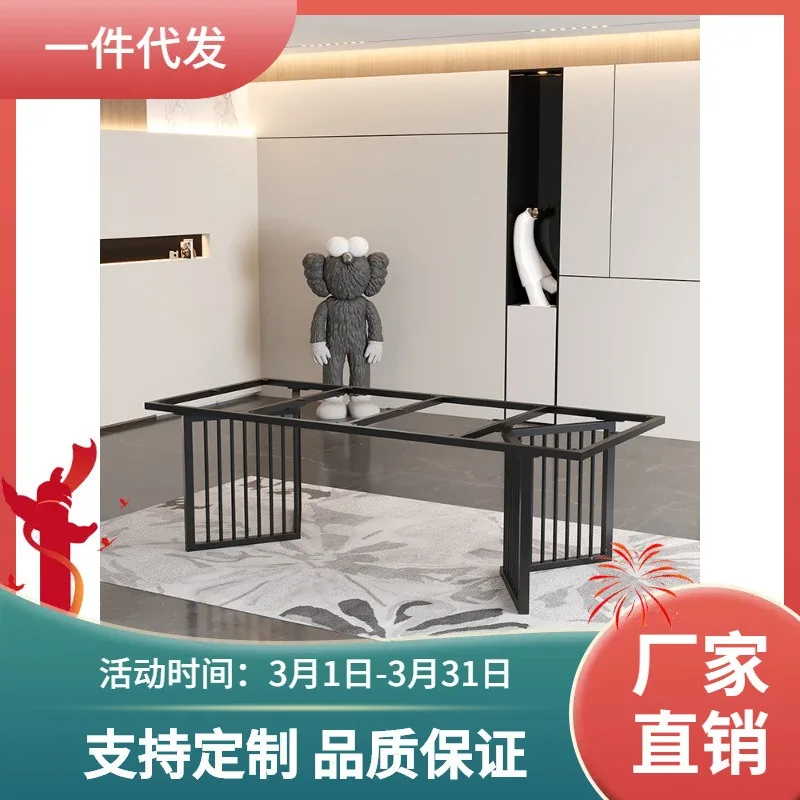 Table leg bracket spot wrought iron stainless steel tea table foot desk rack large plate dining rock plate coffee table ba
