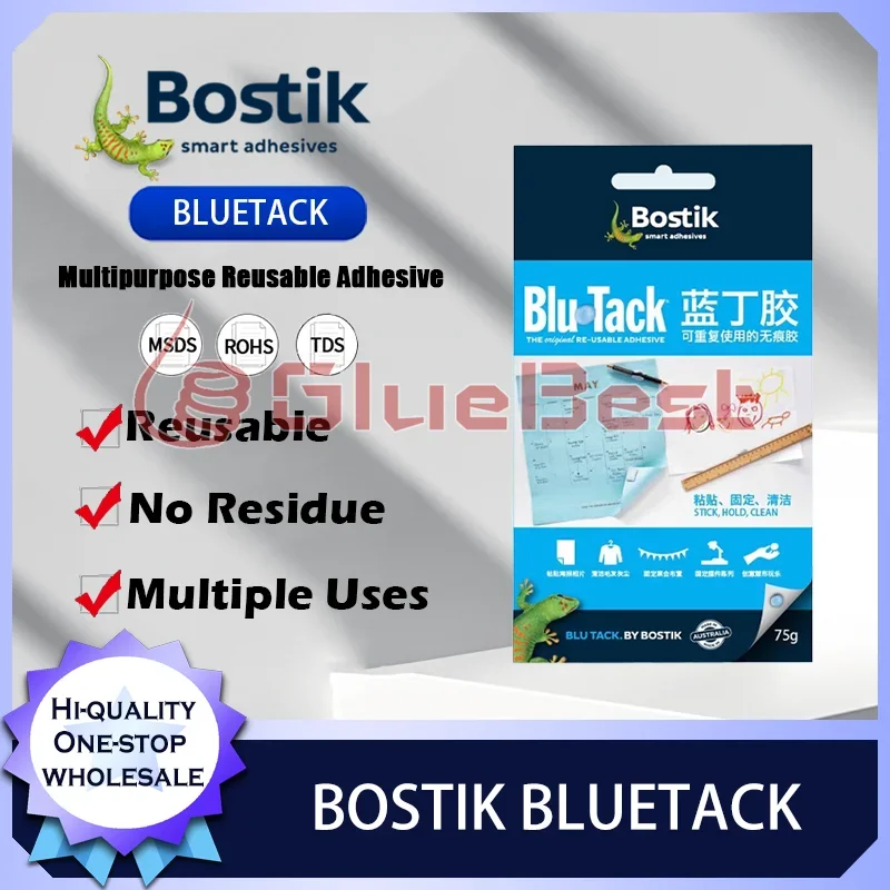 Bostik BlueTack حل لاصق متعدد الأغراض قابل لإعادة الاستخدام لجدران الصور DIY للتنظيف وتثبيت النماذج المنتج الأصلي #1