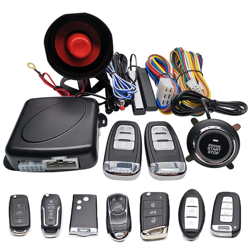 

12V Auto Car Push Button Start PKE Keyless Entry Remote Control Remote System Modified Immobilizer Alarm Lock Anti-theft Device