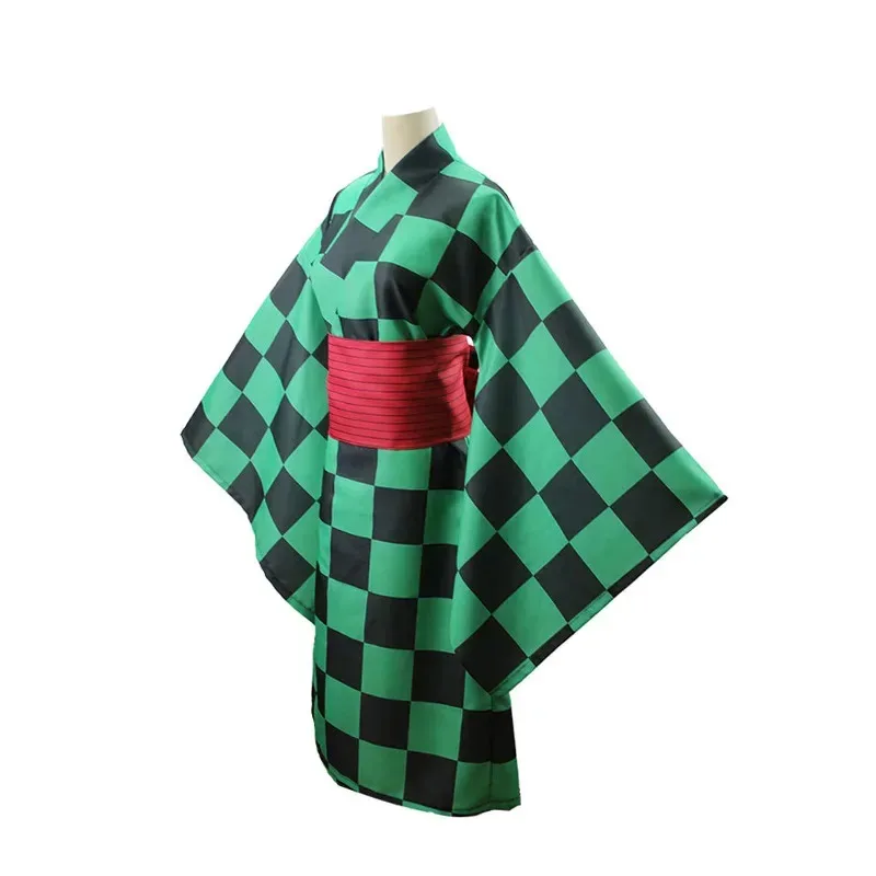 CyAnime 炭治郎コスプレ衣装ウィッグ竈門炭治郎プリント着物弓帽子イヤリングハロウィンクリスマスパーティー仮装コスチューム