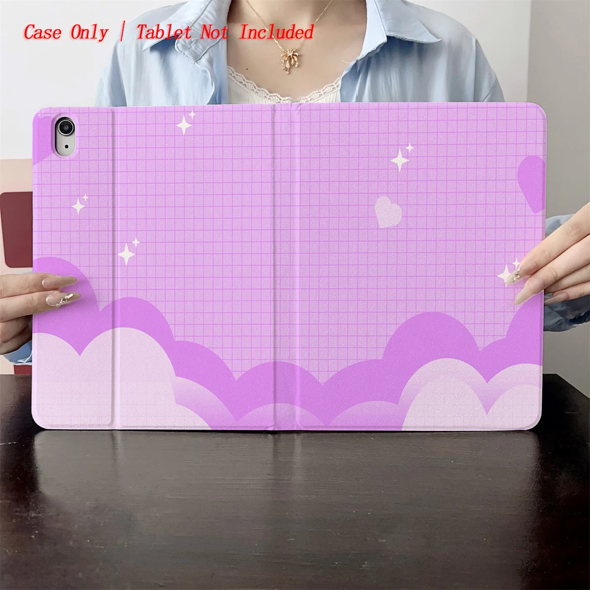 

2025 Purple Sky and Cloud Pattern Print - Suitable for protective cases of multiple Apple tablets such as iPad/iPad pro/iPad air