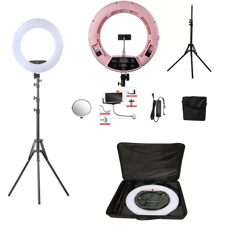 Yidoblo 96W Ring Light FD-480 Pro Beauty Studio LED Ring lamp Kit 480 LEDS Video Light Lamp Makeup Lighting + stand (2M)+ bag