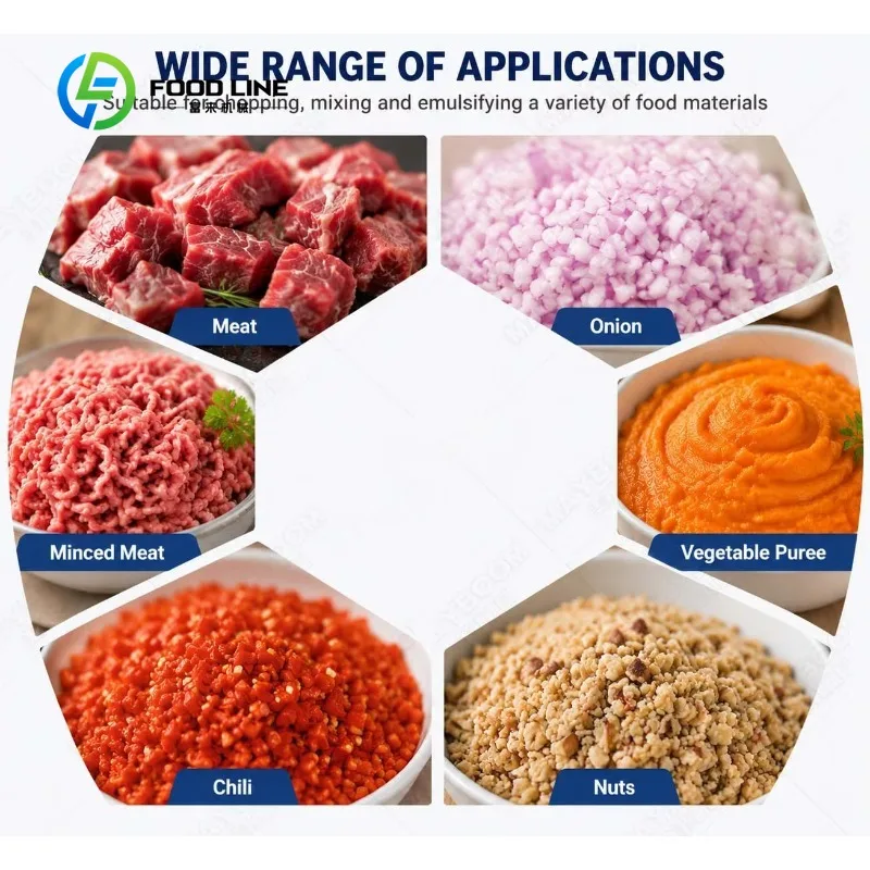 customized bowl chopper meat emulsifier electric commercial multi capacity mixing cutting machine for vegetable meat processing