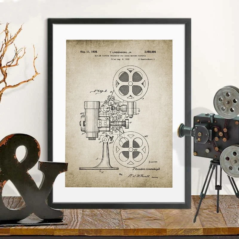 Vintage Movie Camera Canvas Print