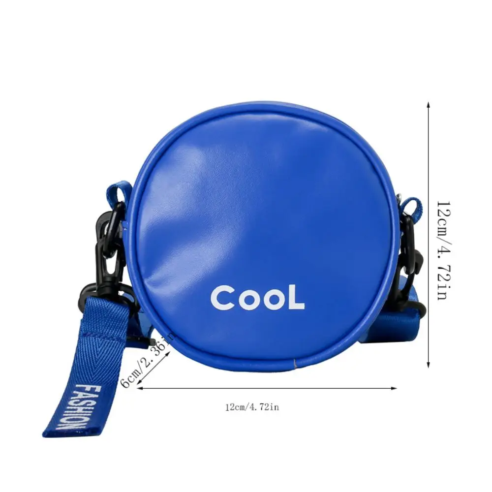 High Quality Round Children Shoulder Bag Mini PU Leather Children Coin Durable Children Crossbody Bags