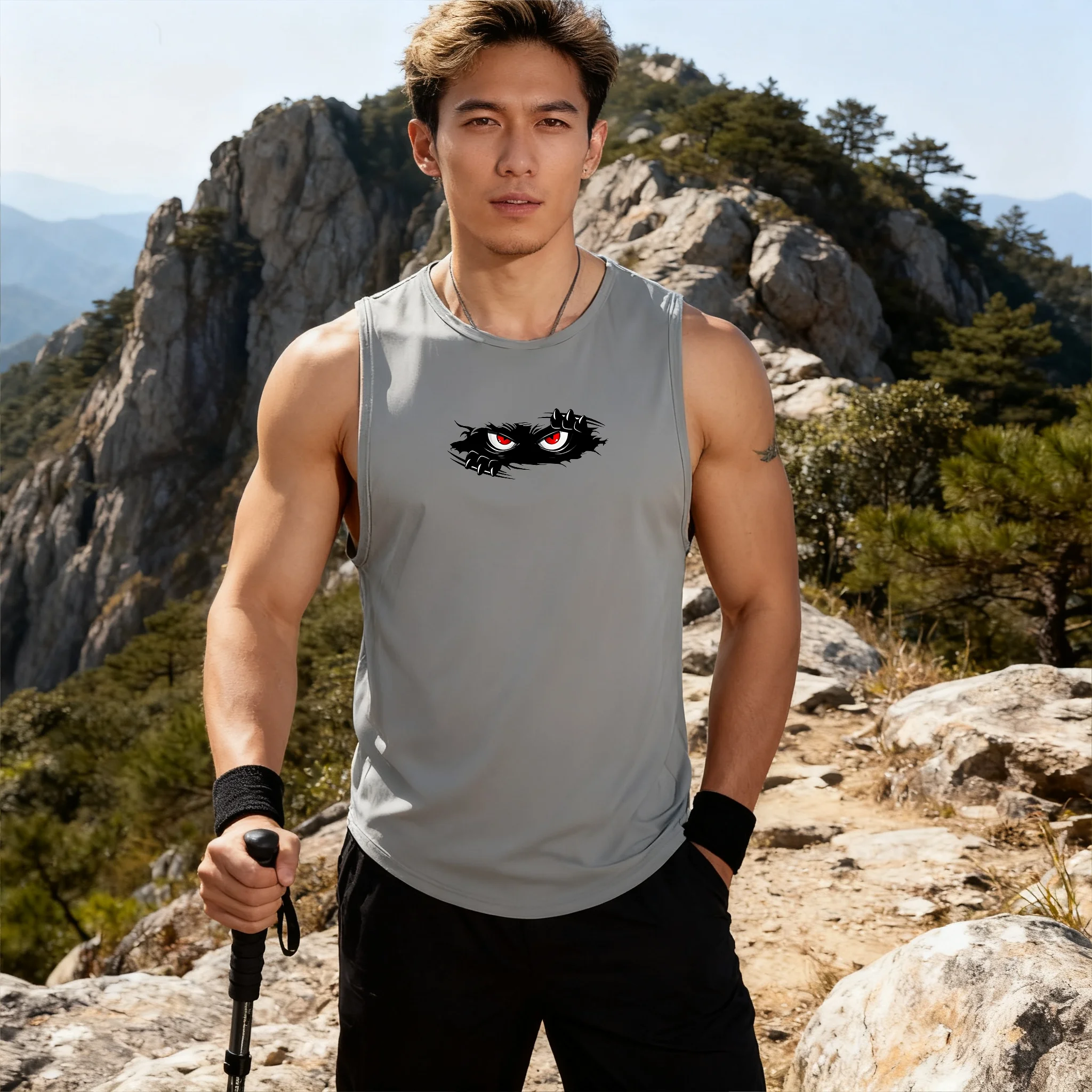 

2026 New Men's Gym Tank Top Fitness Training Clothing Quick-drying Loose Bodybuilding Sleeveless Shirt Fashion Basketball Vest