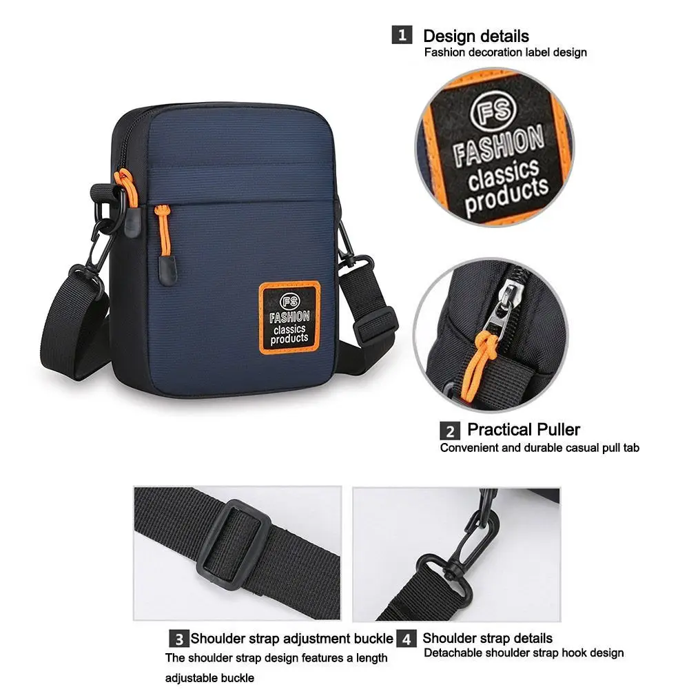 Casual Oxford Cloth Men's Business Shoulder Bag Waterproof Multifunctional Male Handbag Messenger Bag