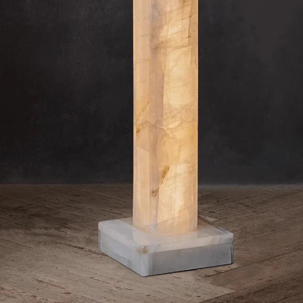 LED Natural Marble Alabaster Floor Lamp Beside The Sofa in The Living Room Bedroom Bedside Dining Room Floor Lamp Indoor Decor