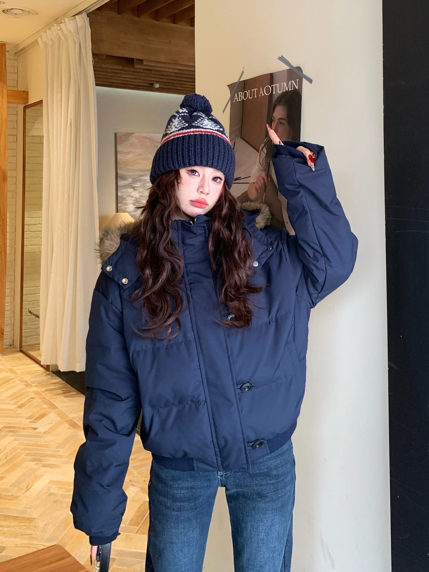 

Пуховик Fiona с капюшоном, женский, теплый, с воротником, 90% пуха, для повседневной носки, свободный крой, длинный рукав, цветной