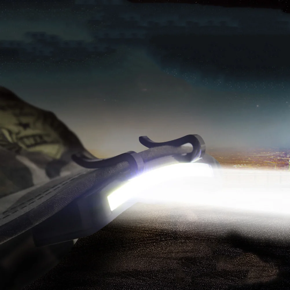 2 Buah Lampu Depan Clip On Cob Portabel Tahan Lama Kecerahan Tinggi untuk Aktivitas Luar Ruangan Mendaki Berkemah Berlari Bersepeda