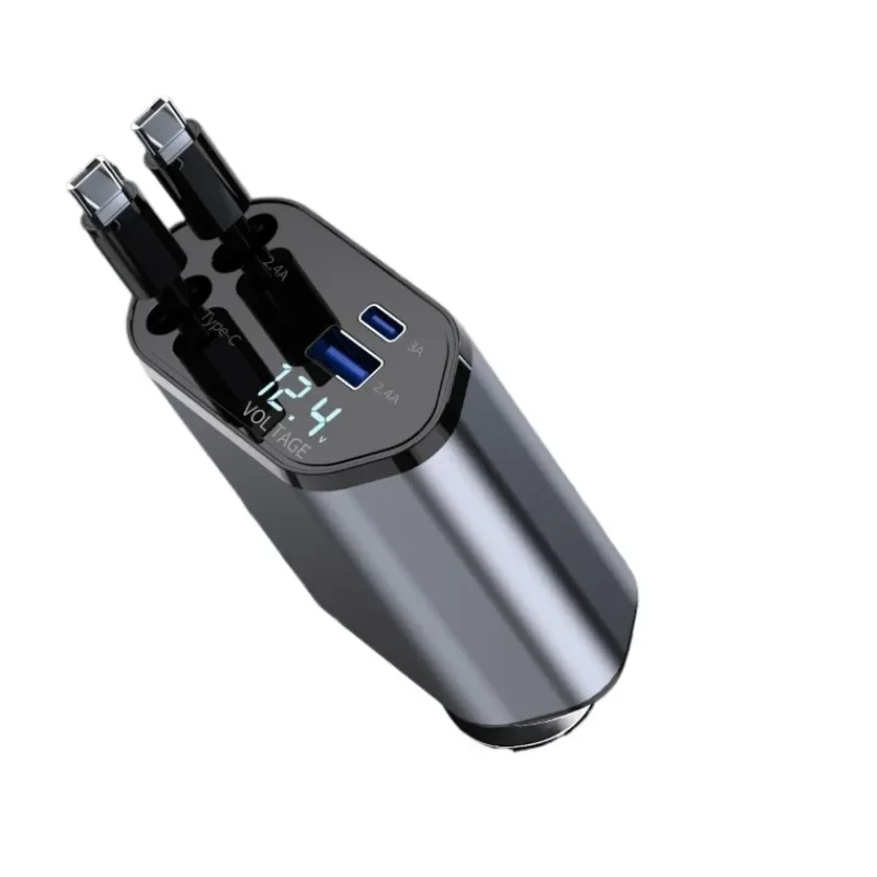 

Telescopic cable mobile 4 in 1 car charger