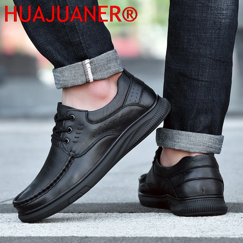 

Business Mens Shoes Genuine Leather Casual Shoes Fashion Office Formal Shoes Comfortable Breathable Summer Shoes Calzado Hombre