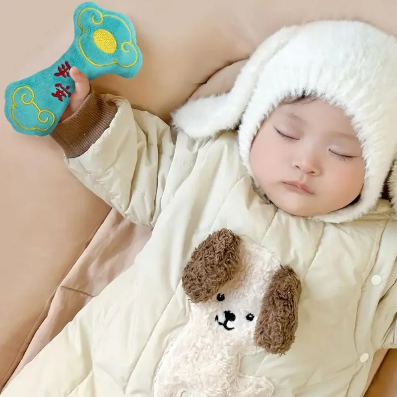 Baby anti startle jump hand grip ring doll baby soothing hand grip rope sleeping toy lullaby tool strap