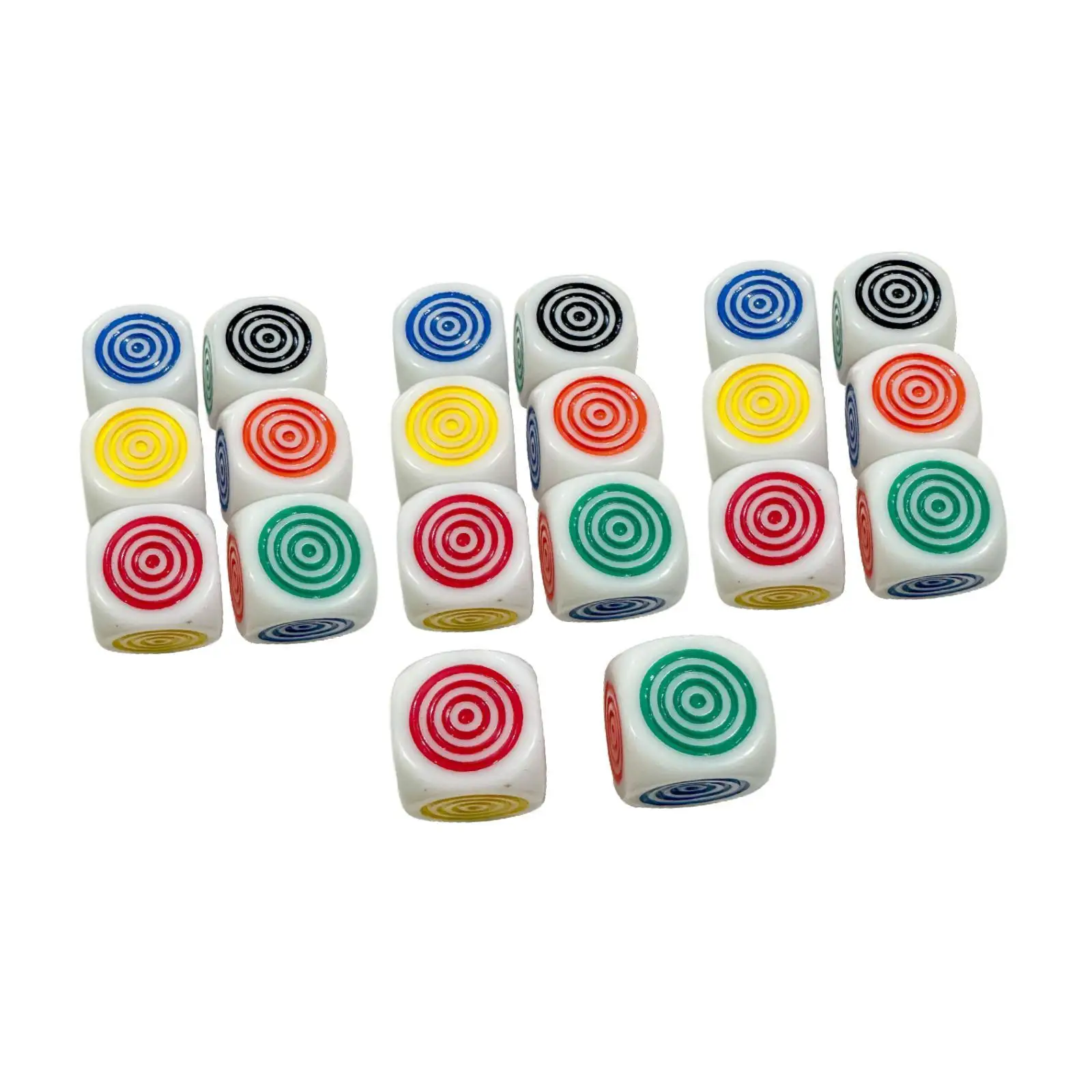 20 Pieces Game Dice Set Colored Dice Classroom Color Recognition Collections Memory Game Six Sided Dice Cubes Teaching Toy