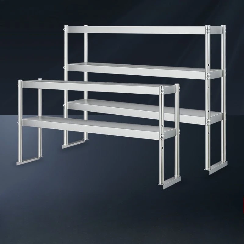 

Stainless Steel Kitchen Workbench Multi-layer Desktop Stand Commercial Cabinet Countertop Seasoning Rack Simplified Stylish Desi