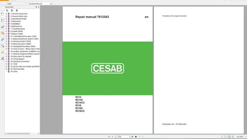 

ЧАСТИ CESAB И СЕРВЫМАНУАЛЬНЫЙ DVD 28 ГБ PDF