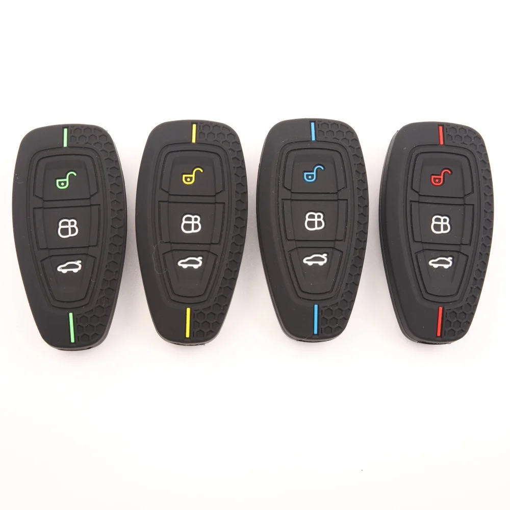 2026 Car Key Pack for Ford ST Line Fiesta Focus Mondeo Ecosport Kuga Puma Edge Escape Silicone Car Key Fob Case Accessories