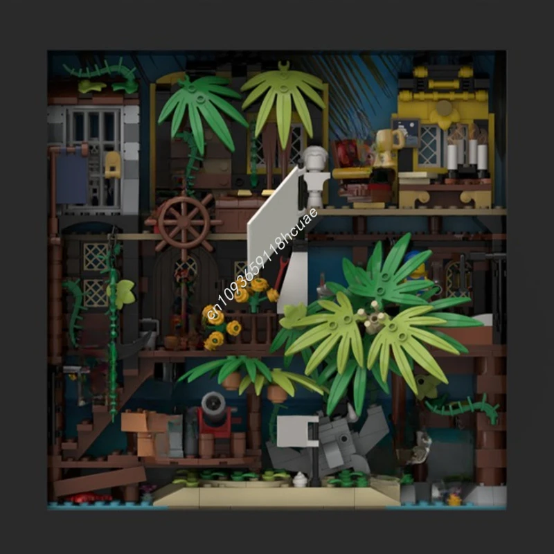 

693 шт. MOC «Пираты Барракуды», заливная рама, строительные блоки, рождественский подарок, сделай сам, ремесленный проект, идеально подходящий для творческих семьи