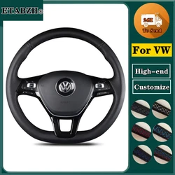 Customized Braid Car Steering Wheel Cover For Volkswagen Vw Golf 7 Mk7 Nieuwe Polo jetta Passat B8 Steering Wrap Car Accessorie