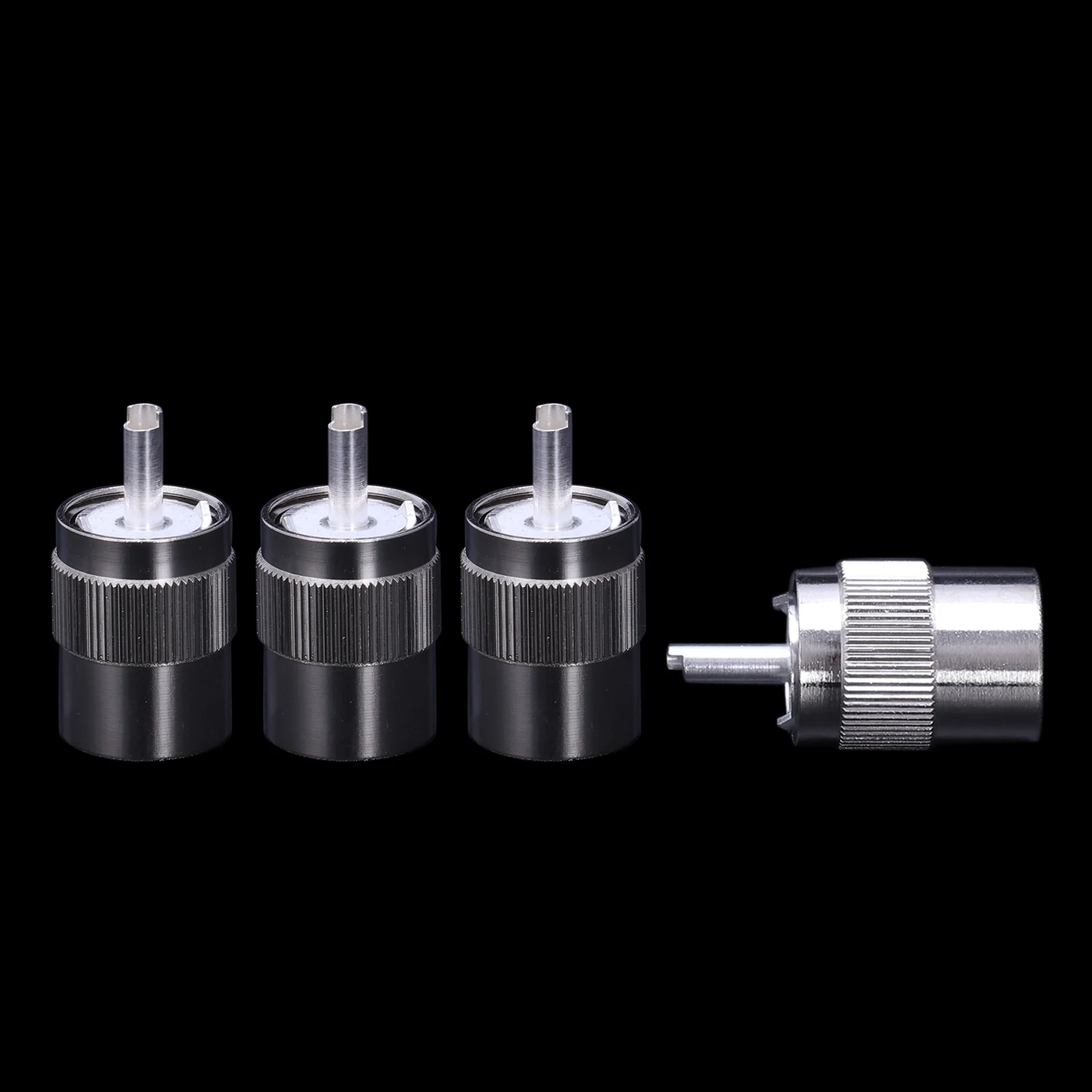 Imagem -06 - Conector Macho Uhf Prata Pl259 Plug Solda Rg8 Rg213 Lmr400 7d-fb Cabo 10 Pcs
