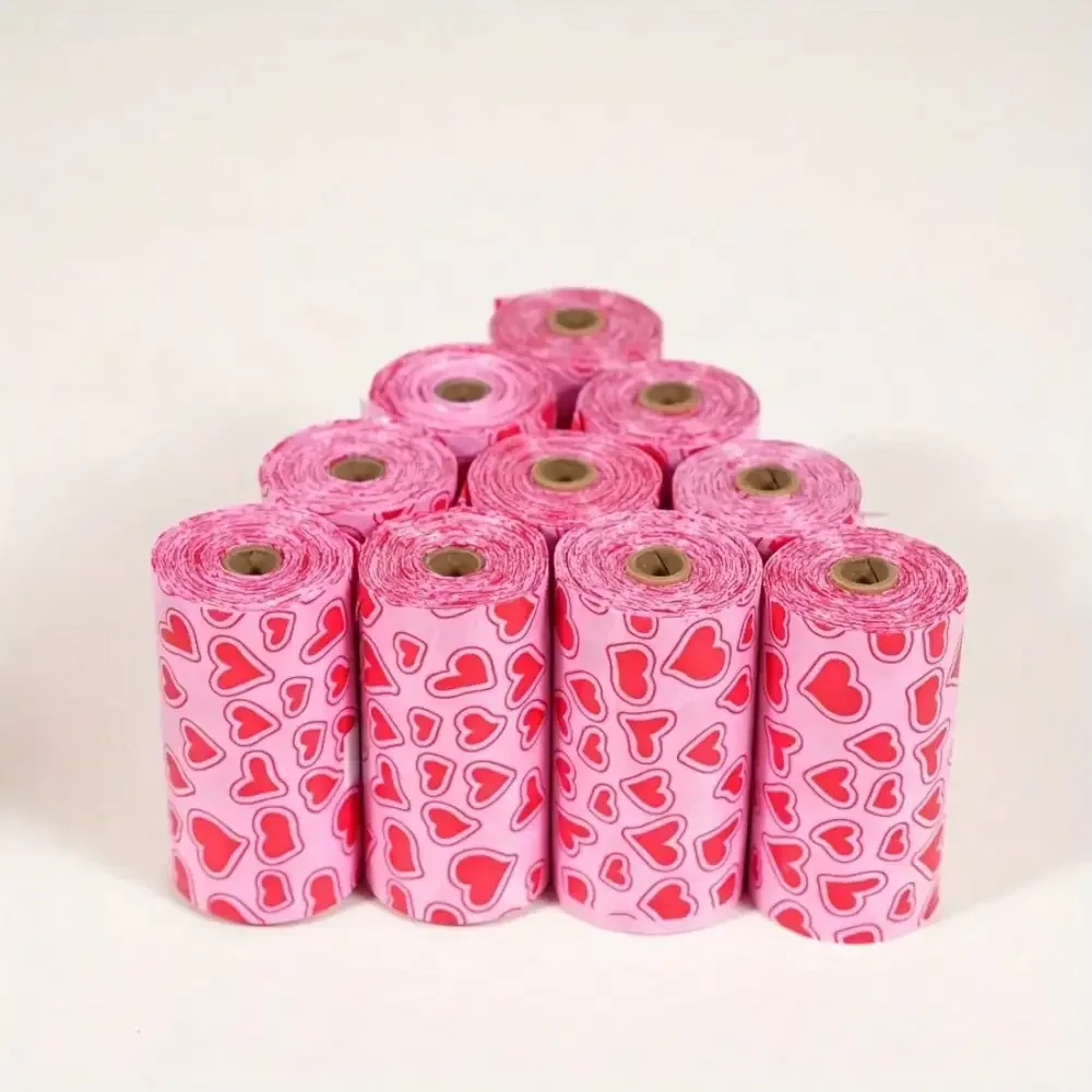 10 Rollen/150 Stück Hundekotbeutel – duftende und nicht duftende Optionen, zum Reinigen von Tierkot, langlebiges Polyethylen-Material. – Detail 5