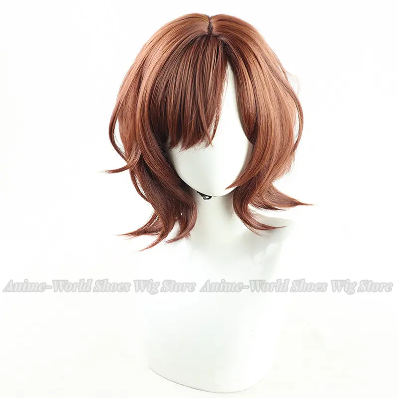Brown Short Mullet Harajuku Lolita Wig Kawaii Cool Headwear Shoulder Curly Hair Ends Adult Chic Girls Women Cosplay Daily Wear