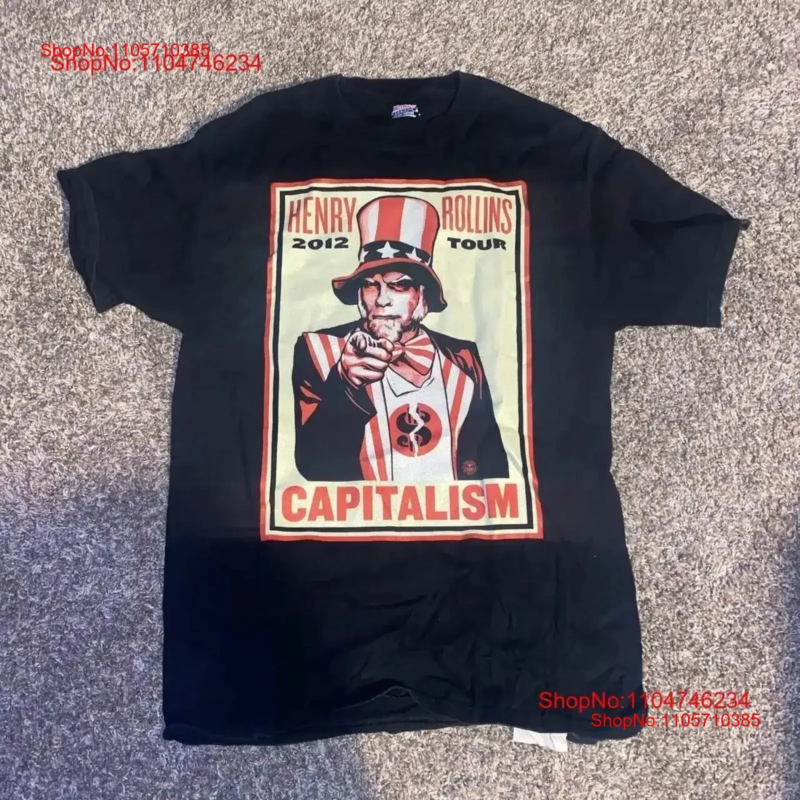 Henry Rollins Capitalism 2012 Tour T Shirt Cotton S To 5XL vintage Washed Stylish designer clothes Slightly vintage Washed