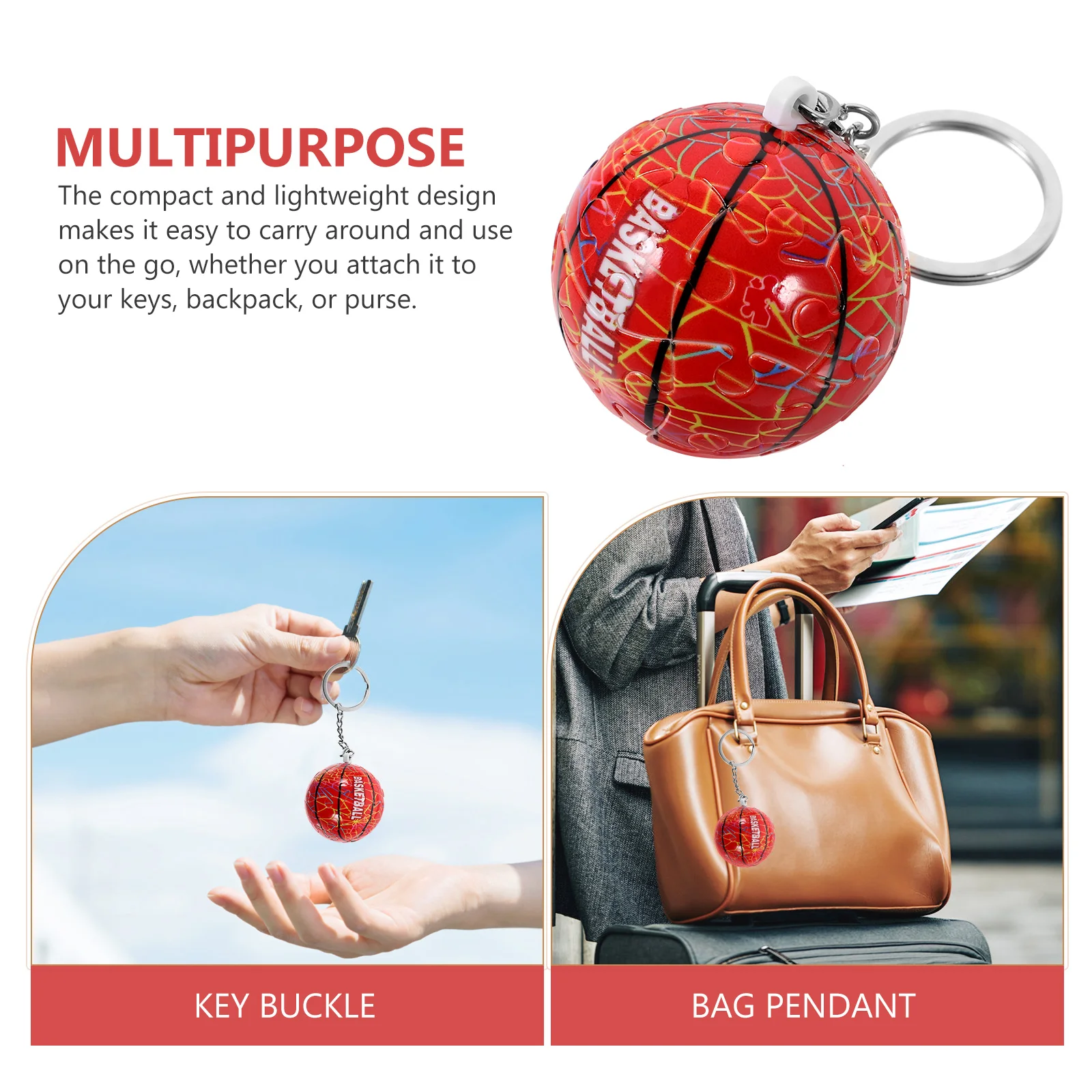 

Diy Puzzle Basketball Keychain Sports Ball Shape Key Ring Decorative Sports Themed Keychains For Fan Keepsakes Gift