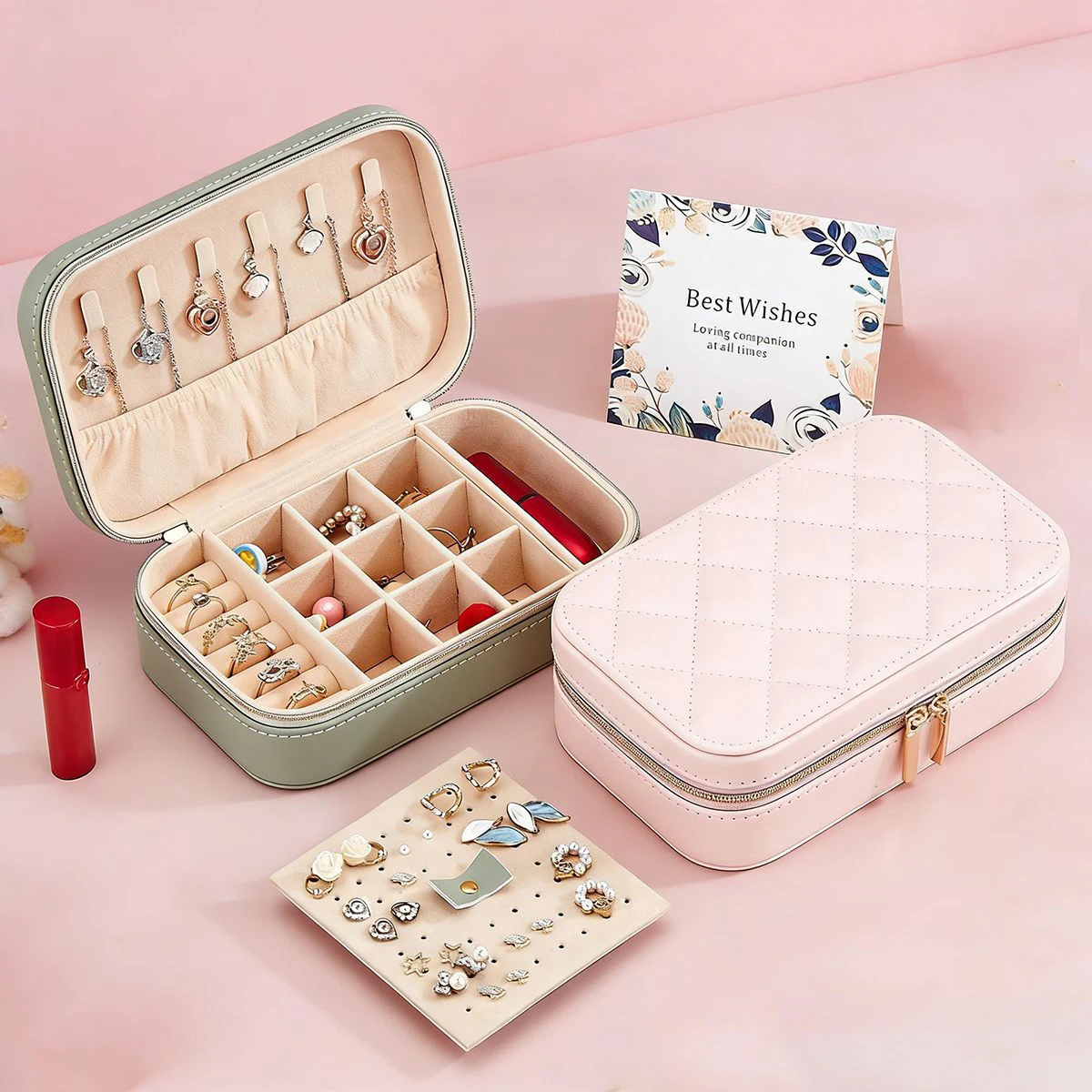 Accessories Travel Jewelry Box - Portagioie in PU, Accessori da Viaggio