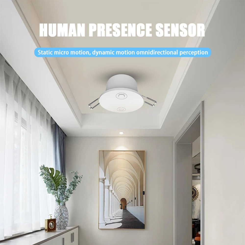 Xiaomi-Detector de presencia humana Zigbee MmWave, Radar con Sensor de movimiento, relé de 24G, luz Lux/detección de distancia, aplicación Tuya