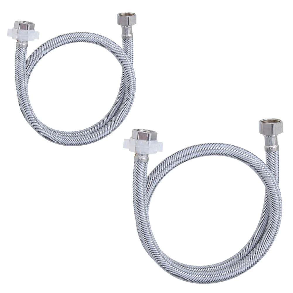 1Pc 304 Stainless Steel Flexible Braided Tube Pipe Hose Hot and Cold Water Faucet Inlet Hose 30/100cm Faucet Braided Water Pipe