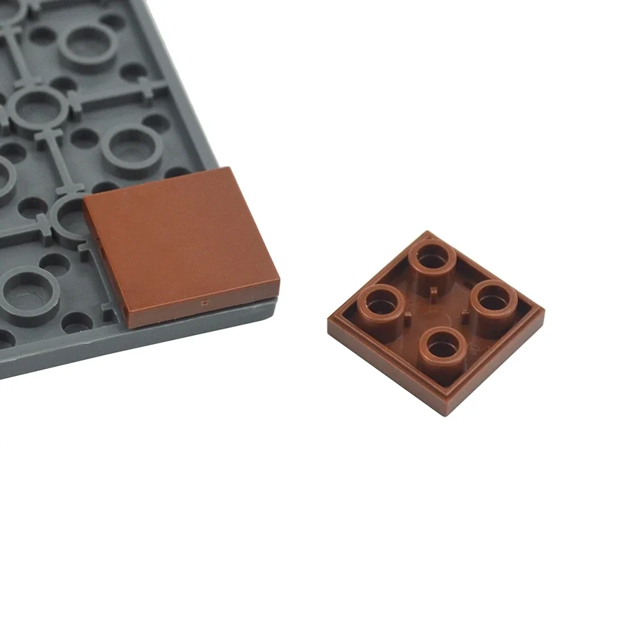 

50 шт. MOC, совместимые 11203, сборка гладких частиц, 2x2, перевернутые строительные блоки, детали, сделай сам, просветляющие кирпичи, развивающие игрушки