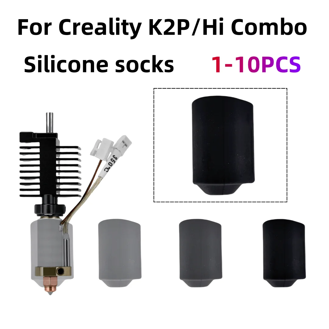 

Silicone socks For Creality K2 Plus Hi combo Silicone Sleeve for Heat Insulation Case Ceramic Heat Cover For K2P HiC Hot End