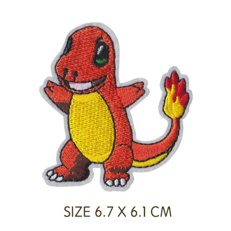 Stoffaufnäher Pikachu Kleidungsaufkleber Aufnähbare Stickerei-Applikationen Zum Aufbügeln auf Kleidung Cartoon DIY Kleidungsdekoration