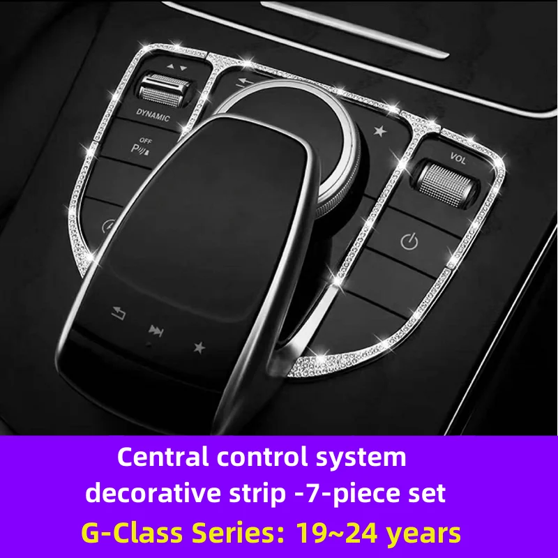 

For Mercedes Benz 19-24 years G-Class Series G350 G500 Air Conditioner Vent Ring Central Control Knob Diamond Decorate Trim
