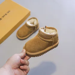 Moda çocuk rahat ayakkabılar kız erkek pamuk kar botları sıcak çocuk çizmeleri erkek kış pamuklu ayakkabılar Sneakers