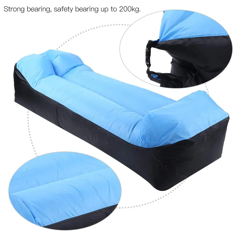 1 Piece Outdoor Fast Inflatable Air Sofa Bed Quality Sleeping Bag Inflatable Airbag Lazy Bag Beach Sofa image 4