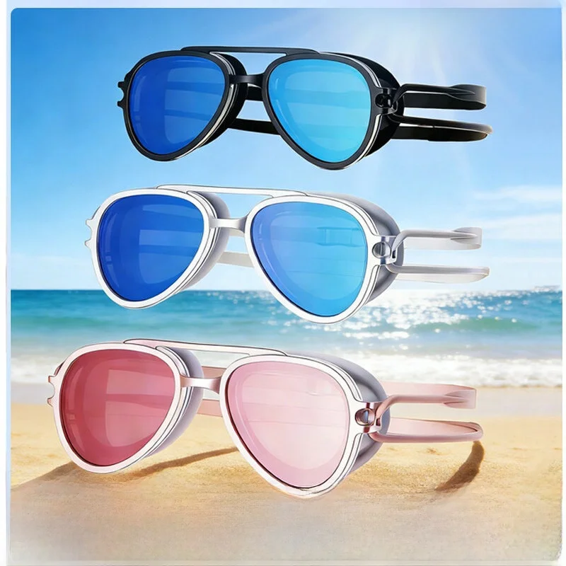 zoke-swimming-goggles-professional-training-anti-fog-high-definition-waterproof-men's-women's-large-frame-electroplated-goggles