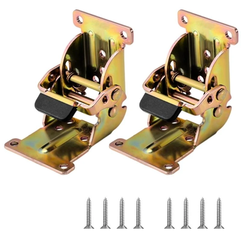 

2Pieces Multipurpose Foldable Hinges Latches Home Accessory for Table Legs and Cabinet Door Iron Concealed Hinges