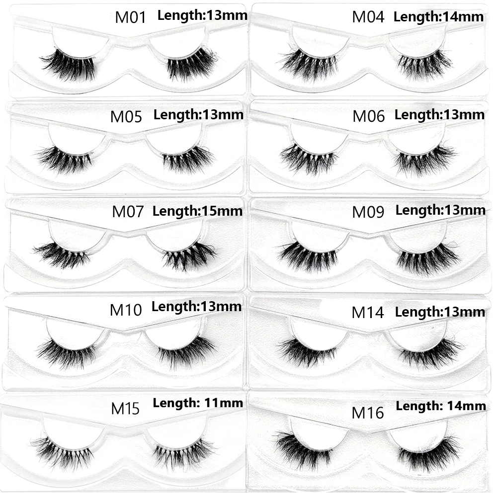 バルクアイテム 10/30/60/100ペア ミンクハーフラッシュ ナチュラルロング ふわふわウィスピー ハーフつけまつげ エクステ 軽量ショートラッシュ