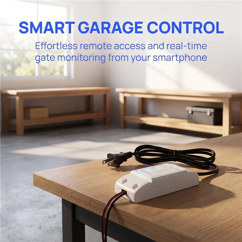 CHCH Smart Wifi Garage Door Switch App Timer Control Rolling Shutter Flip Gate Opener Intelligent On/Off Controller US Plug