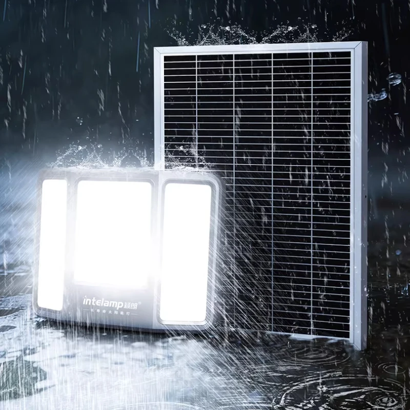 

Intelamp 268LED Solar Security Lights Outdoor Sunlight Waterproof 3 Colors Modes Solar Flood Wall Light for Garden Yard Garage