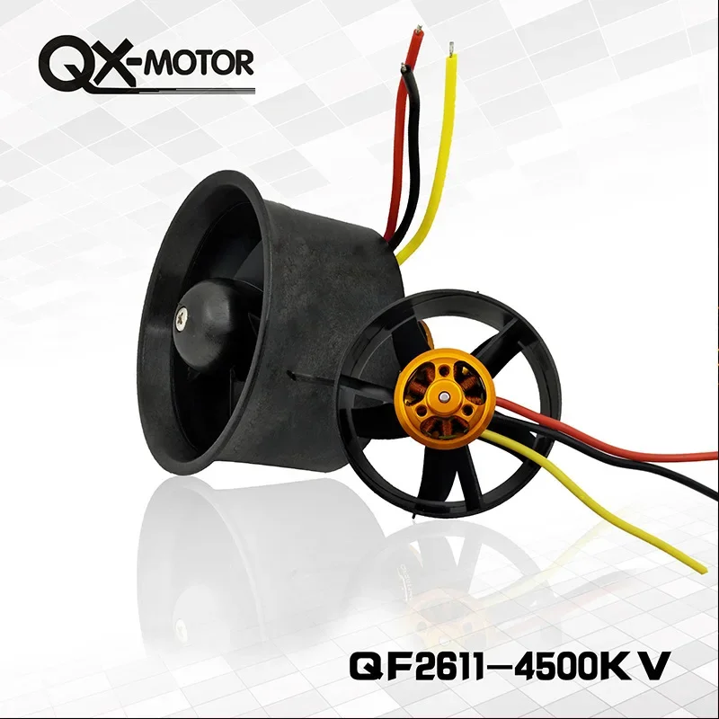 QX-MOTOR 64MM EDF 5 Blades with QF2611 4500KV Brushless Motor Electric Ducted Fan 40A ESC for RC Airplane