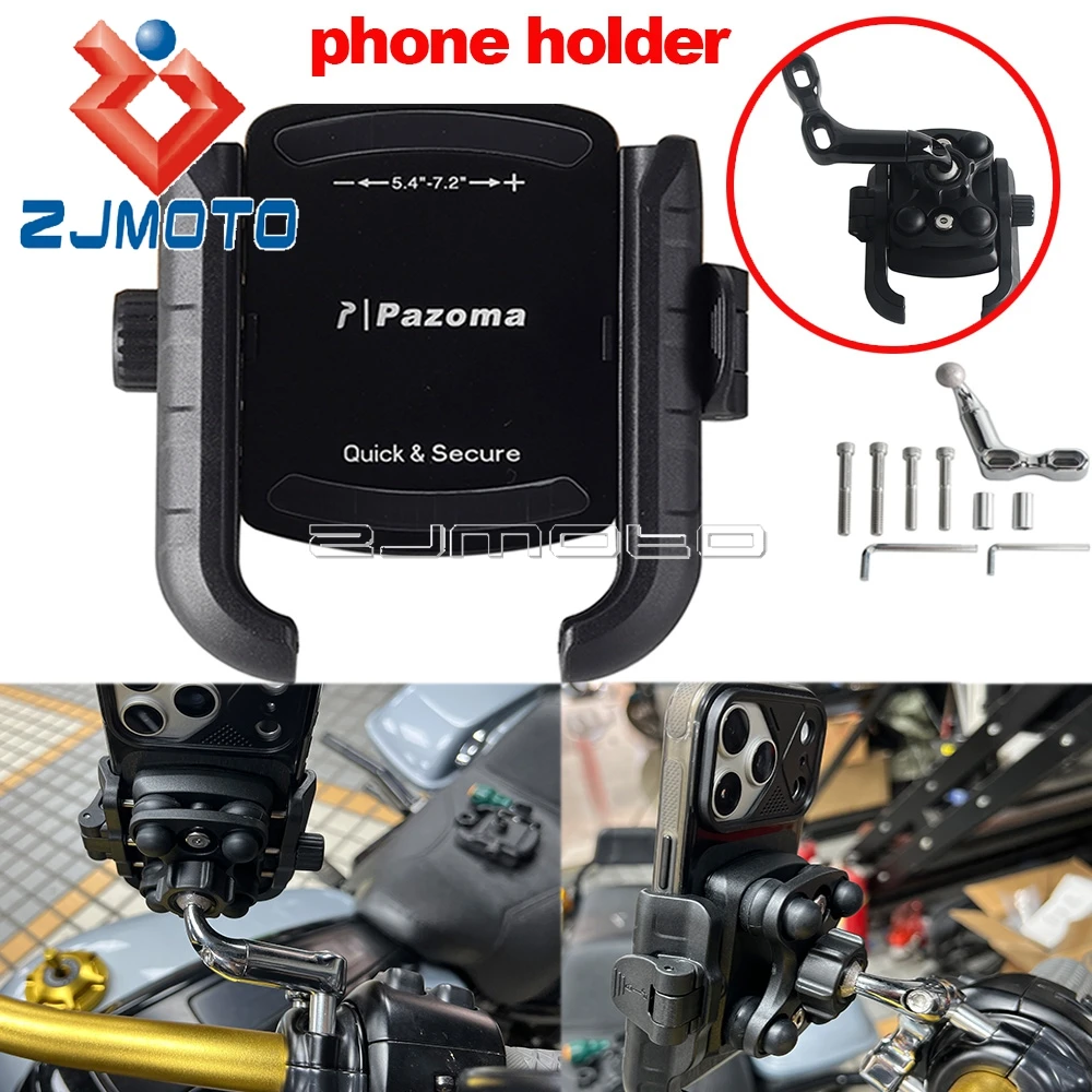 For Honda Gold Wing GL1800 F6B Valkyrie Shadow 750 1100 VT1300 Rebel 300 Kawasaki Vulcan 900 1500 Motorcycle Phone Mount Holder