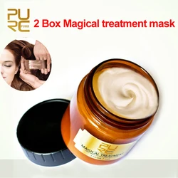 PURC-tratamiento mágico para el cabello, mascarilla de queratina para alisar y restaurar el cabello, repara el cabello dañado en 5 segundos, suave, 2 unidades por lote