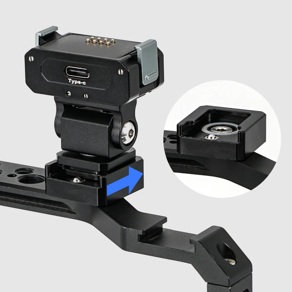 Для камеры DJI Osmo Action 5 Pro/4/3, магнитное быстросъемное основание, головка штатива с креплением для холодного башмака, база расширения для зарядки типа C