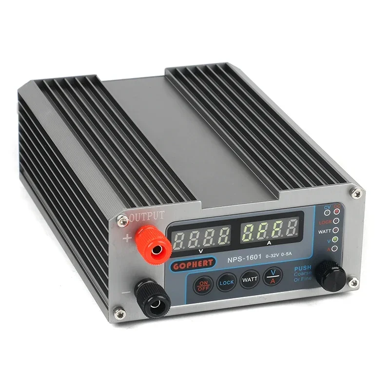 NPS-1601 Adjustable Digital Lab Switching DC Power Supply 32V 5A 16V 10A 60V 3A 0.001A 0.01V Phone Repair Detected Tool